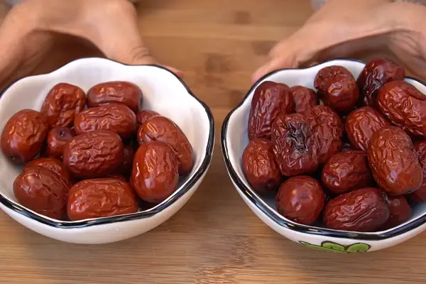 天然紅棗與硫磺紅棗顏色外觀比較差異